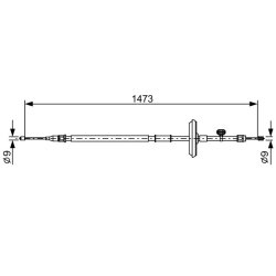 Hand Brake Cable BOSCH 1 987 482 505 OE Ref 13442084
