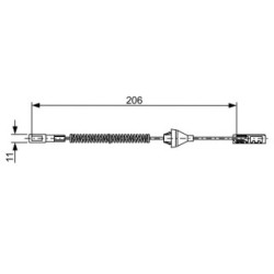 Câble de frein à main BOSCH 1987482506 pour CHEVROLET, HOLDEN CRUZE OE 13304906