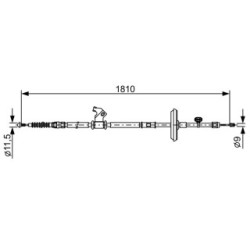 Handbrake Cable BOSCH 1987482507 OE Ref 13 368 691
