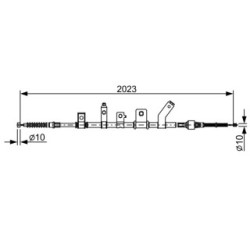 Handbrake Cable BOSCH 1987482515 OE Ref MN102416