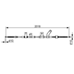 Câble de frein à main BOSCH 1987482516 pour MITSUBISHI L200 OE MN102417