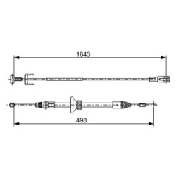 Handbrake Cable BOSCH 1987482525 OE Ref 93168972