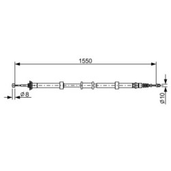 Handbrake Cable BOSCH 1987482527 OE Ref 51900392
