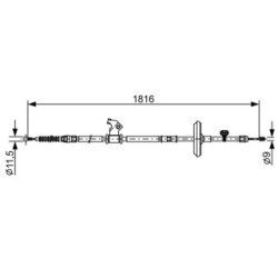 Handbrake Cable BOSCH 1987482535 OE Ref 5 22 102
