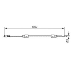 Handbrake Cable BOSCH 1987482538 OE Ref A 168 420 14 85