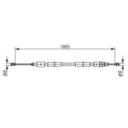 Handbrake Cable BOSCH 1987482540 OE Ref 4745 Z5