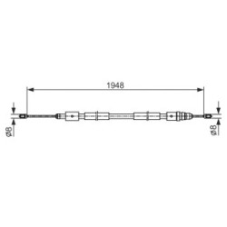 Handbrake Cable BOSCH 1987482541 OE Ref 4745 Z6