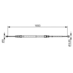 Câble de frein à main BOSCH 1987482542 pour BMW Série 3 OE 34406798577