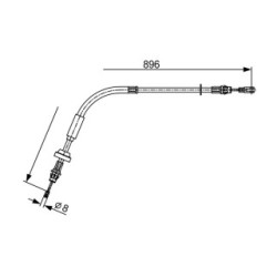 Handbrake Cable BOSCH 1987482543 OE Ref 1849667