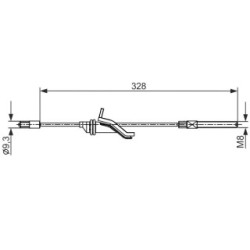 Handbrake Cable BOSCH 1987482545 OE Ref DV612853AB