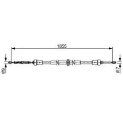 Handbrake Cable BOSCH 1987482546 OE Ref 4534200185