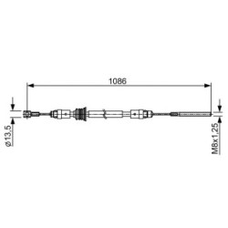 Handbrake Cable BOSCH 1987482547 OE Ref 36 40 285 95R