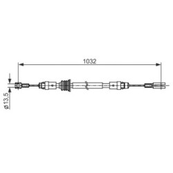 Handbrake Cable BOSCH 1987482548 OE Ref 36 40 241 24R