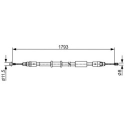 Handbrake Cable BOSCH 1987482550 OE Ref 36 40 012 02R