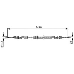 Handbrake Cable BOSCH 1987482553 OE Ref 82 00 727 571
