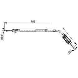 Handbrake Cable BOSCH 1987482556 OE Ref 31265831