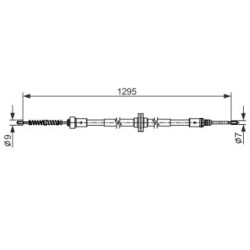 Handbrake Cable BOSCH 1987482558 OE Ref 453 420 02 85