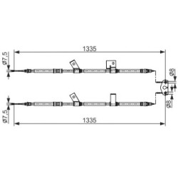 Handbrake Cable BOSCH 1987482563 OE Ref 5 22 115