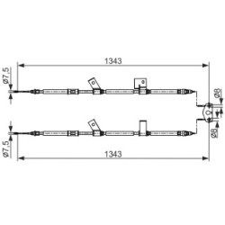 Handbrake Cable BOSCH 1987482564 OE Ref 5 22 116