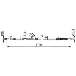 Handbrake Cable BOSCH 1987482566 OE Ref 46420 52340