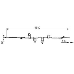 Handbrake Cable BOSCH 1987482567 OE Ref 46430 42140