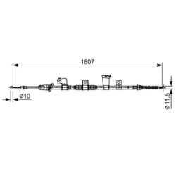 Handbrake Cable BOSCH 1987482569 OE Ref 1609905180