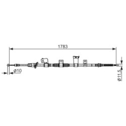 Handbrake Cable BOSCH 1987482571 OE Ref 1609905480