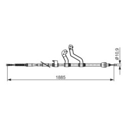 Handbrake Cable BOSCH 1987482573 OE Ref 59770A6300