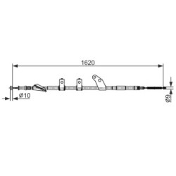 Handbrake Cable BOSCH 1987482575 OE Ref 26051 FE010