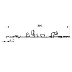 Handbrake Cable BOSCH 1987482576 OE Ref 47510-S5S-E13