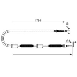 Handbrake Cable BOSCH 1987482587 OE Ref 46835328