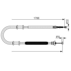 Handbrake Cable BOSCH 1987482590 OE Ref 46766309