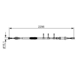 Handbrake Cable BOSCH 1987482595 OE Ref 4746 27