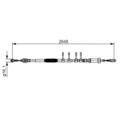 Handbrake Cable BOSCH 1987482596 OE Ref 13 592 470 80