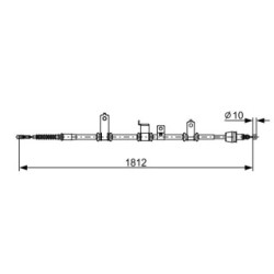 Handbrake Cable BOSCH 1987482615 OE Ref 597702B000