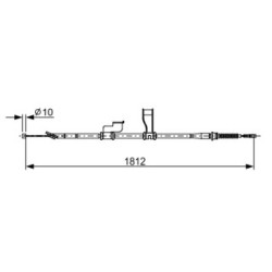 Handbrake Cable BOSCH 1987482616 OE Ref 597600X300
