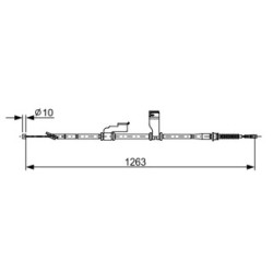 Handbrake Cable BOSCH 1987482617 OE Ref 597700X300