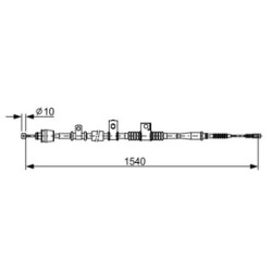 Handbrake Cable BOSCH 1987482621 OE Ref 59770 2F200