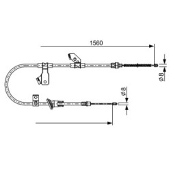 Handbrake Cable BOSCH 1987482626 OE Ref 4544200085