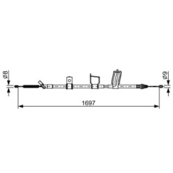 Handbrake Cable BOSCH 1987482628 OE Ref 36530JG00A