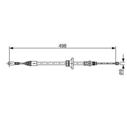 Handbrake Cable BOSCH 1987482632 OE Ref 16 05 111