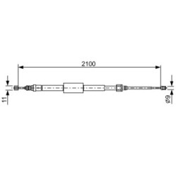 Handbrake Cable BOSCH 1987482635 OE Ref 82 00 229 445