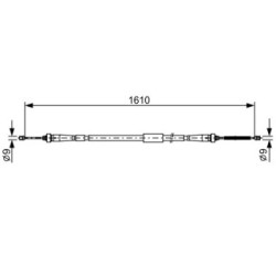 Handbrake Cable BOSCH 1987482636 OE Ref 36 53 027 56R