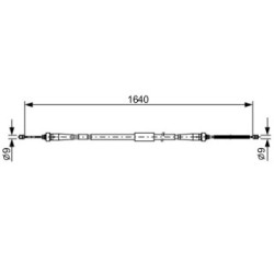 Handbrake Cable BOSCH 1987482638 OE Ref 36 53 089 00R