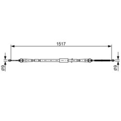 Handbrake Cable BOSCH 1987482639 OE Ref 36 53 158 06R