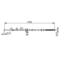 Handbrake Cable BOSCH 1987482647 OE Ref 54401M68K00