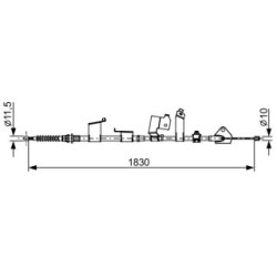 Handbrake Cable BOSCH 1987482652 OE Ref 46430 02130