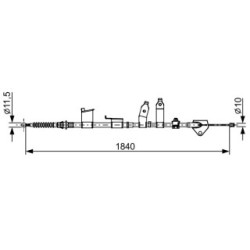 Handbrake Cable BOSCH 1987482653 OE Ref 46420 02130