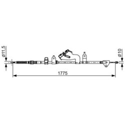 Handbrake Cable BOSCH 1987482655 OE Ref 464200D210