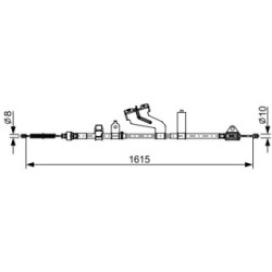 Handbrake Cable BOSCH 1987482656 OE Ref 464300D200